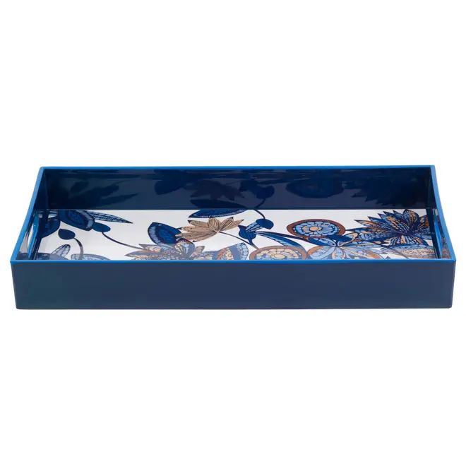 BANDEJA 32 CM X 18 CM MAR E TERRA - AZUL/MARROM - Foto 1
