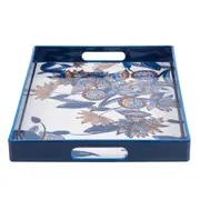 BANDEJA 40 CM X 26 CM MAR E TERRA - AZUL/MARROM - Foto 2