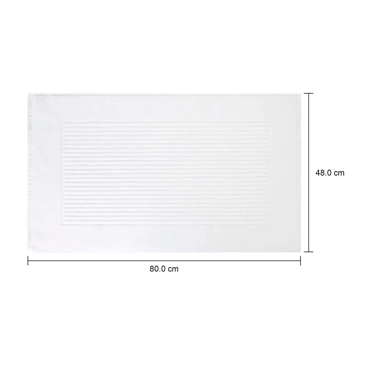 TOALHA DE PISO 80 CM X 48 CM VELVET - BRANCO - Foto 3