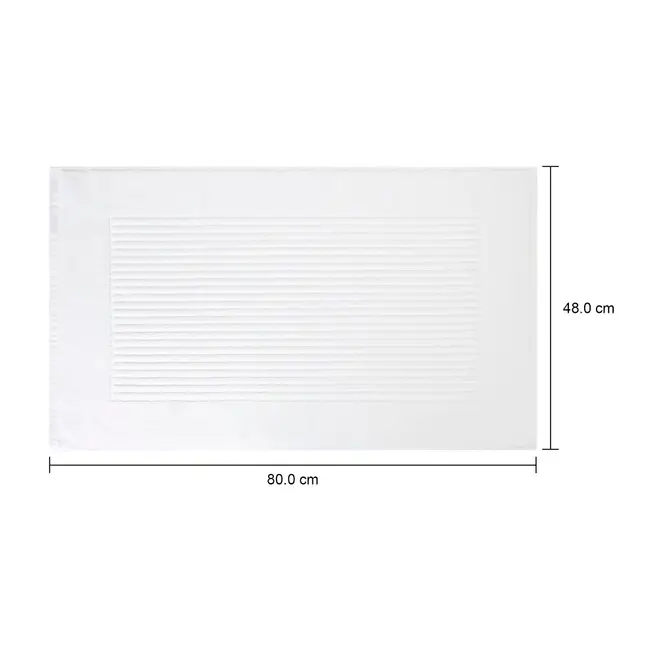 TOALHA DE PISO 80 CM X 48 CM VELVET - BRANCO - Foto 3