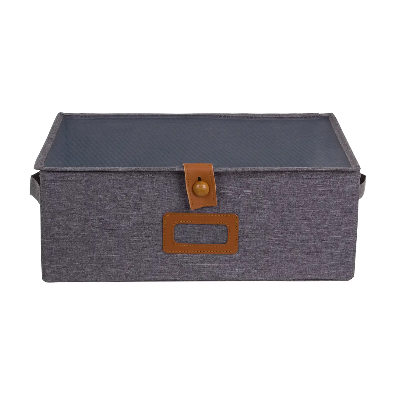CAIXA 38 CM X 26 CM X 13 CM ARRANGE - CINZA - Foto 1