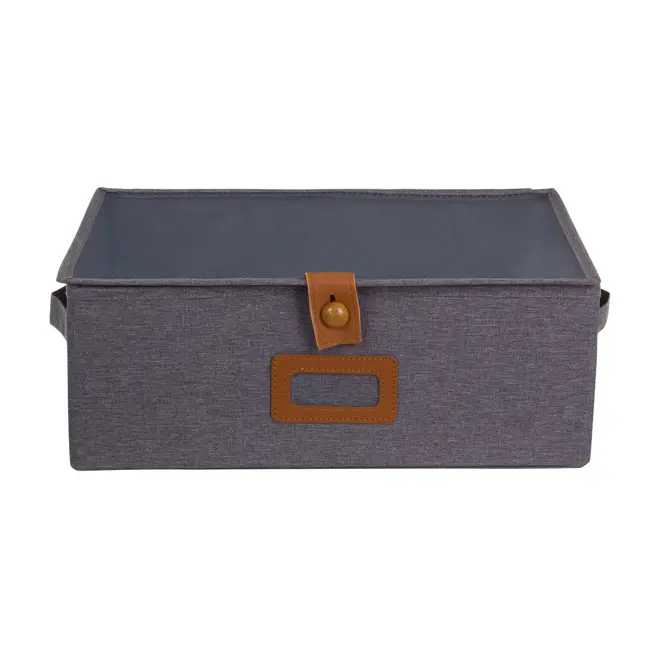CAIXA 38 CM X 26 CM X 13 CM ARRANGE - CINZA - Foto 1