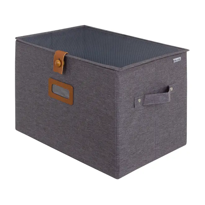 CAIXA 38 CM X 26 CM X 26 CM ARRANGE - CINZA/WHISKY - Foto 3