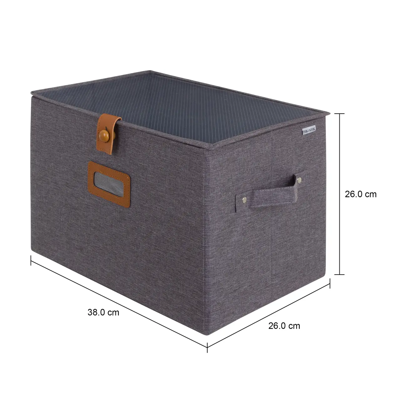 CAIXA 38 CM X 26 CM X 26 CM ARRANGE - CINZA/WHISKY - Foto 6