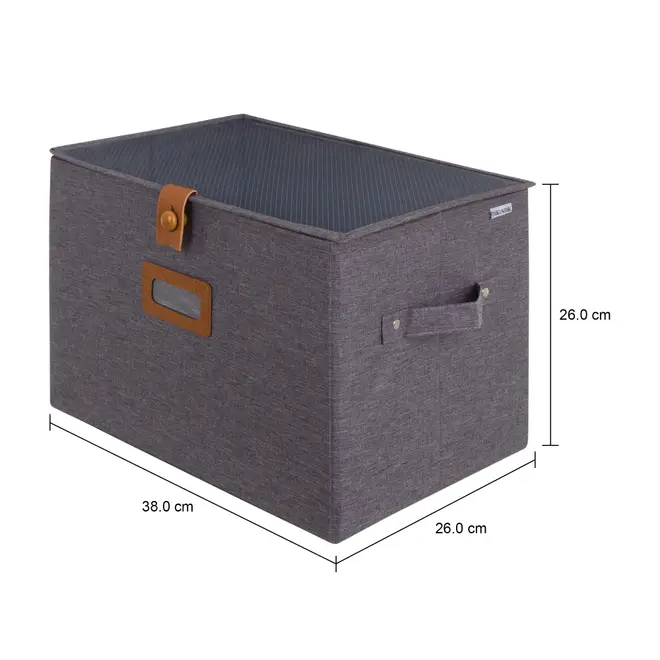 CAIXA 38 CM X 26 CM X 26 CM ARRANGE - CINZA/WHISKY - Foto 6