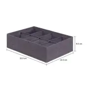 CESTO ORGANIZADOR COM 8 DIVISÓRIAS ARRANGE - CINZA - Foto 6