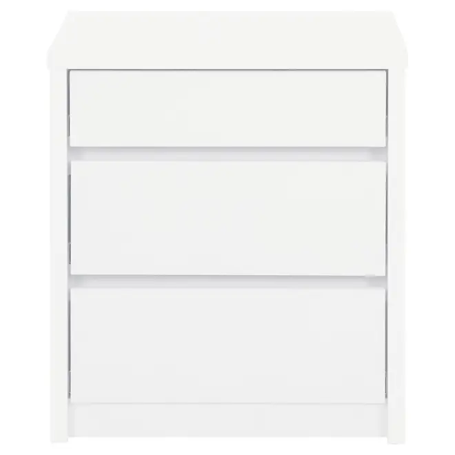 MESA DE CABECEIRA 3 GAVETAS NIZE - BRANCO - Foto 1