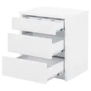 MESA DE CABECEIRA 3 GAVETAS NIZE - BRANCO - Foto 2