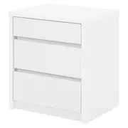 MESA DE CABECEIRA 3 GAVETAS NIZE - BRANCO - Foto 3