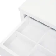 MESA DE CABECEIRA 3 GAVETAS NIZE - BRANCO - Foto 5