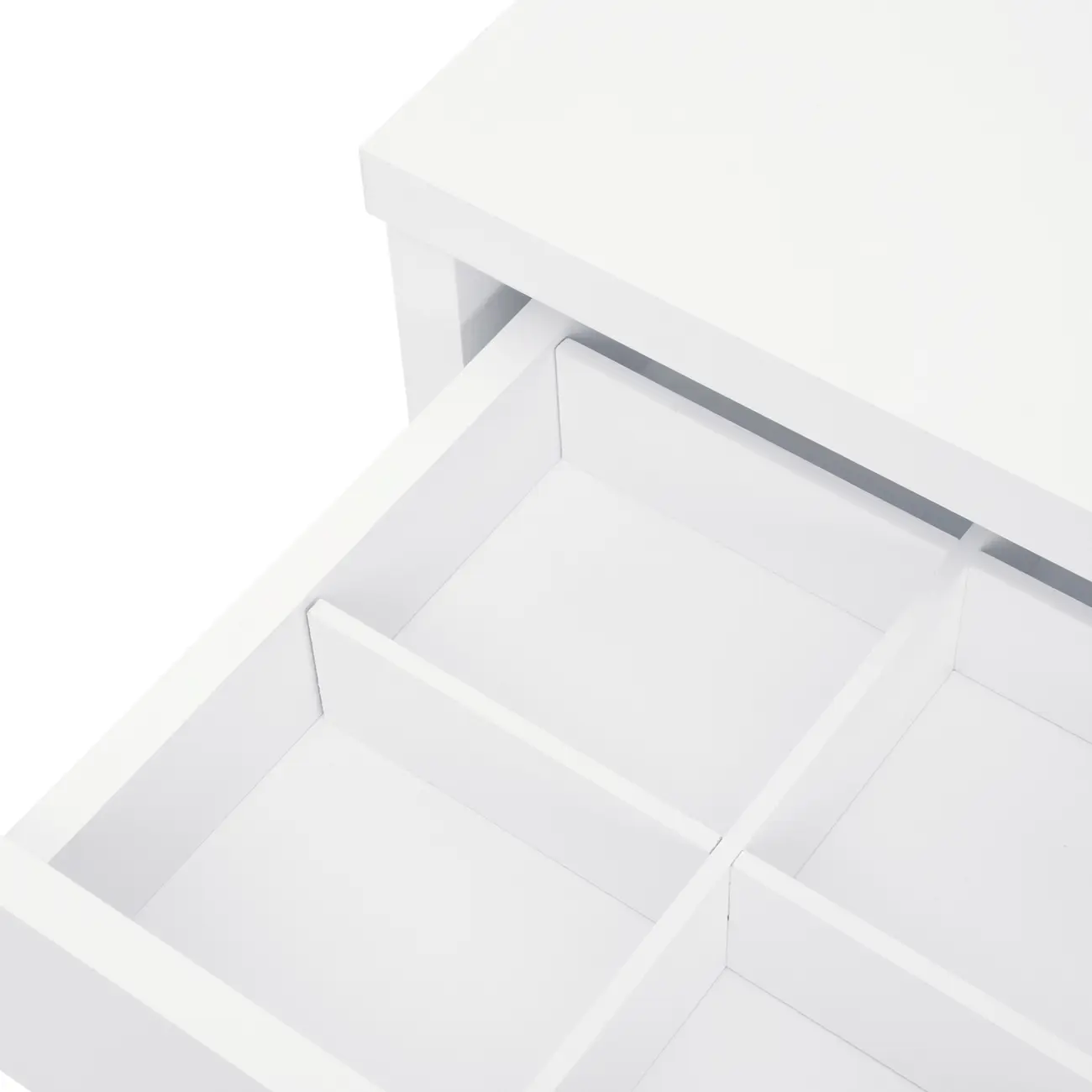 MESA DE CABECEIRA 3 GAVETAS NIZE - BRANCO - Foto 5