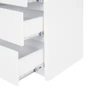MESA DE CABECEIRA 3 GAVETAS NIZE - BRANCO - Foto 6