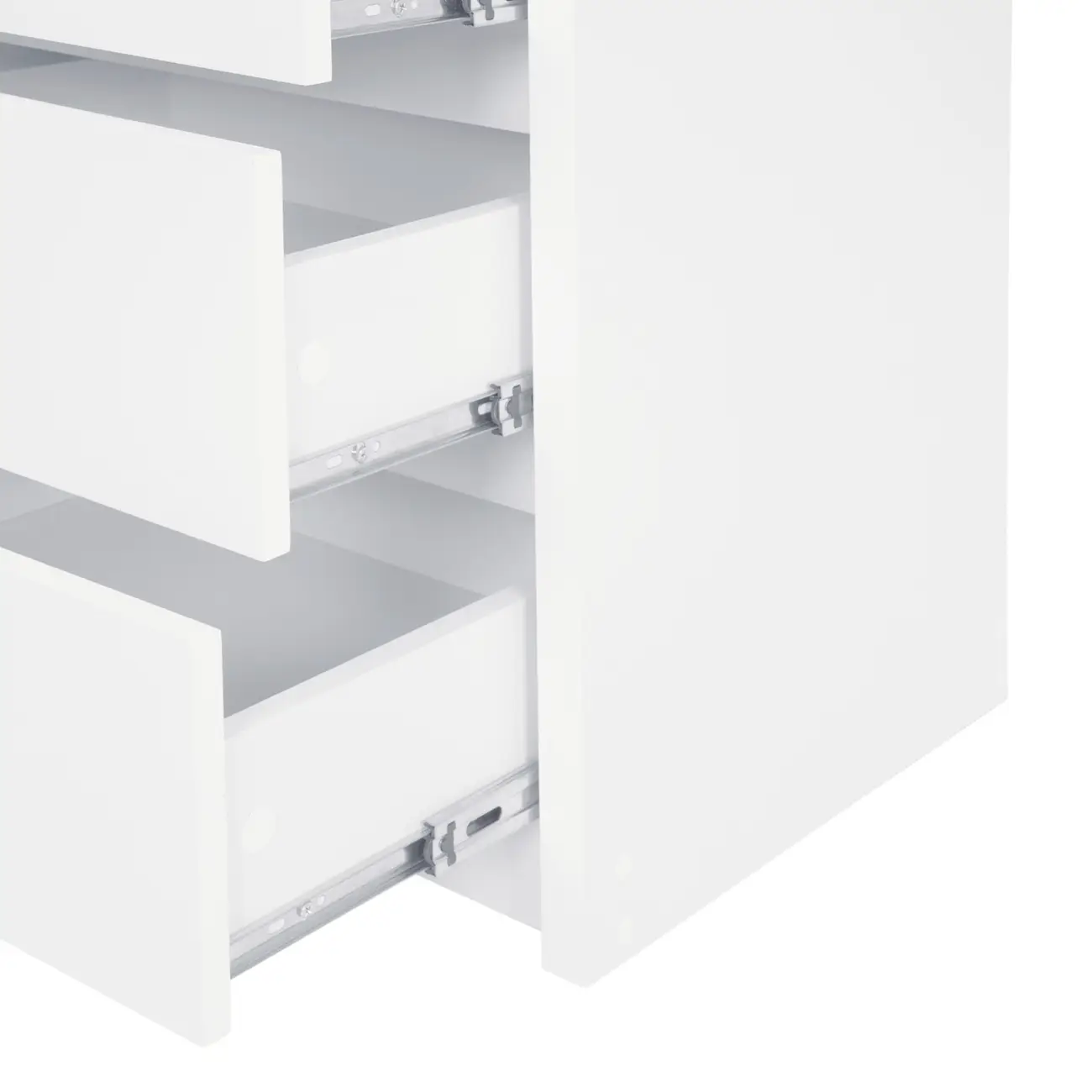 MESA DE CABECEIRA 3 GAVETAS NIZE - BRANCO - Foto 6