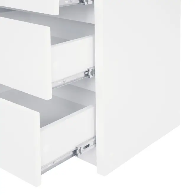 MESA DE CABECEIRA 3 GAVETAS NIZE - BRANCO - Foto 6