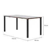 BRÁS WOOD MESA 1,70 M X 80 CM - GRAFITE/MULTICOR - Foto 4