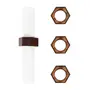 ARGOLA PARA GUARDANAPO COM 4 GEAR - CASTANHO - Foto 1