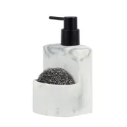 PORTA-DETERGENTE COM ESPONJA MARBLE - CINZA/PRETO - Foto 2