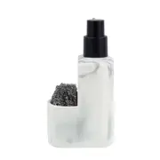 PORTA-DETERGENTE COM ESPONJA MARBLE - CINZA/PRETO - Foto 3