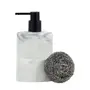PORTA-DETERGENTE COM ESPONJA MARBLE - CINZA/PRETO - Foto 5