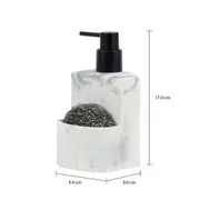 PORTA-DETERGENTE COM ESPONJA MARBLE - CINZA/PRETO - Foto 6