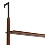 ESTANTE/DIVISÓRIA PARA TV DE ATÉ 60 POLEGADAS PAREDE/TETO 1,46 M X 2,41 M/2,80 M LIBRERIA - NOZES/PRETO - Foto 4