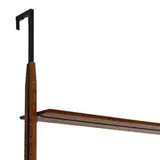 ESTANTE/DIVISÓRIA PARA TV DE ATÉ 60 POLEGADAS PAREDE/TETO 1,46 M X 2,41 M/2,80 M LIBRERIA - NOZES/PRETO - Foto 4