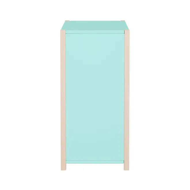 CÔMODA 4 GAVETAS/1 PORTA 1,07 M X 42 CM PIN PLAY - NATURAL WASHED/MENTA - Foto 15