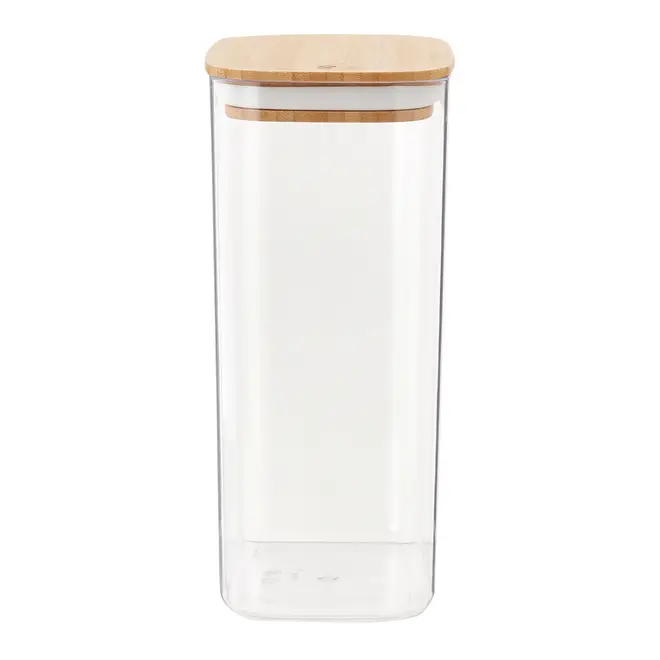 POTE HERMÉTICO 2,3 L BAMBUCCI - INCOLOR/BAMBU - Foto 2