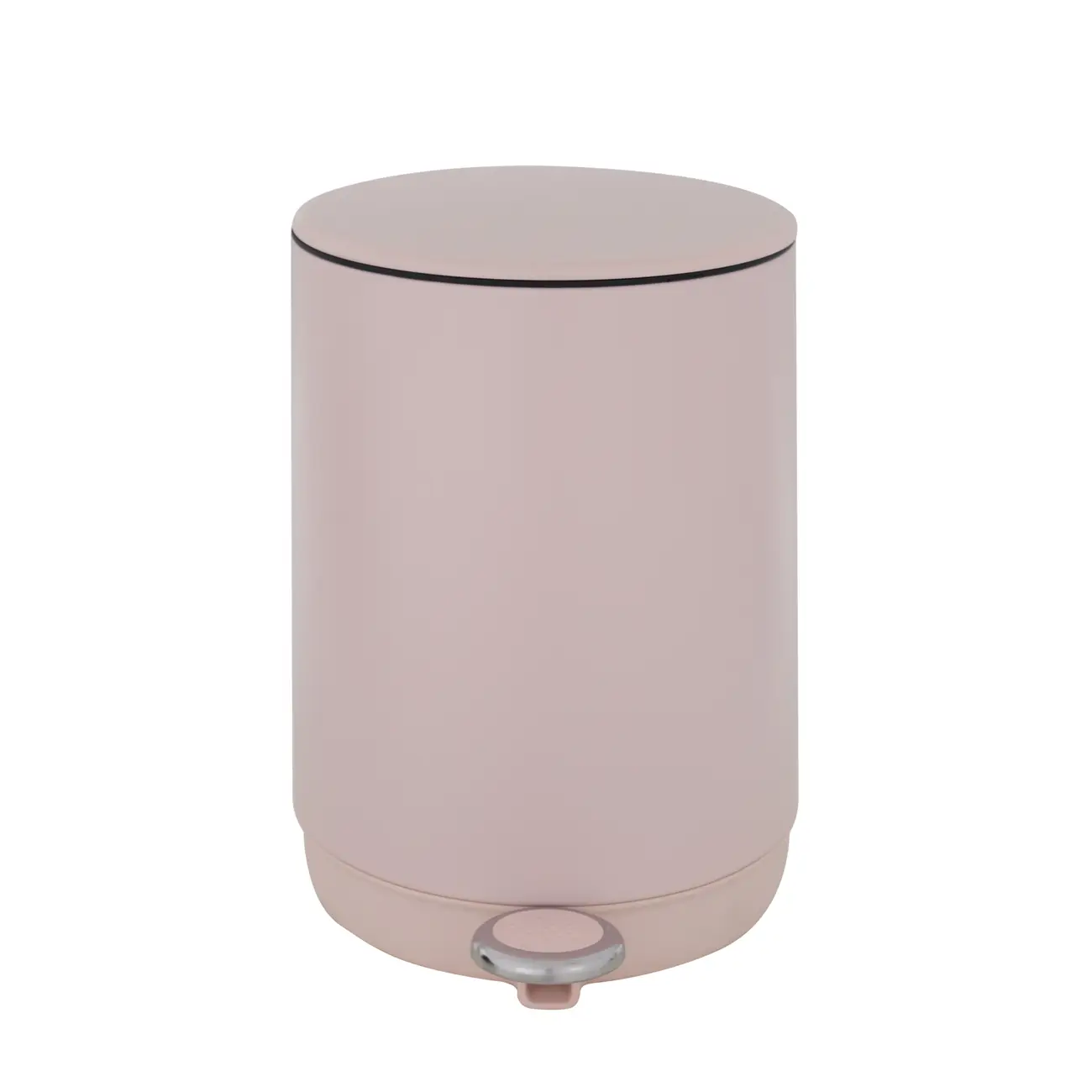LIXEIRA COM PEDAL 5 L POUBELLE - QUARTZO ROSA - Foto 1