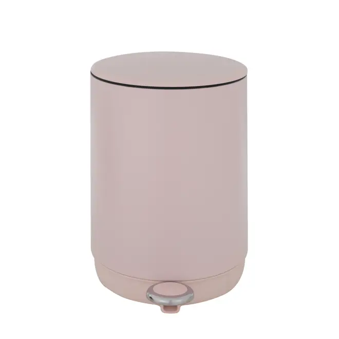 LIXEIRA COM PEDAL 5 L POUBELLE - QUARTZO ROSA - Foto 1