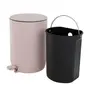 LIXEIRA COM PEDAL 5 L POUBELLE - QUARTZO ROSA - Foto 5