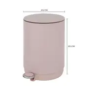 LIXEIRA COM PEDAL 5 L POUBELLE - QUARTZO ROSA - Foto 6