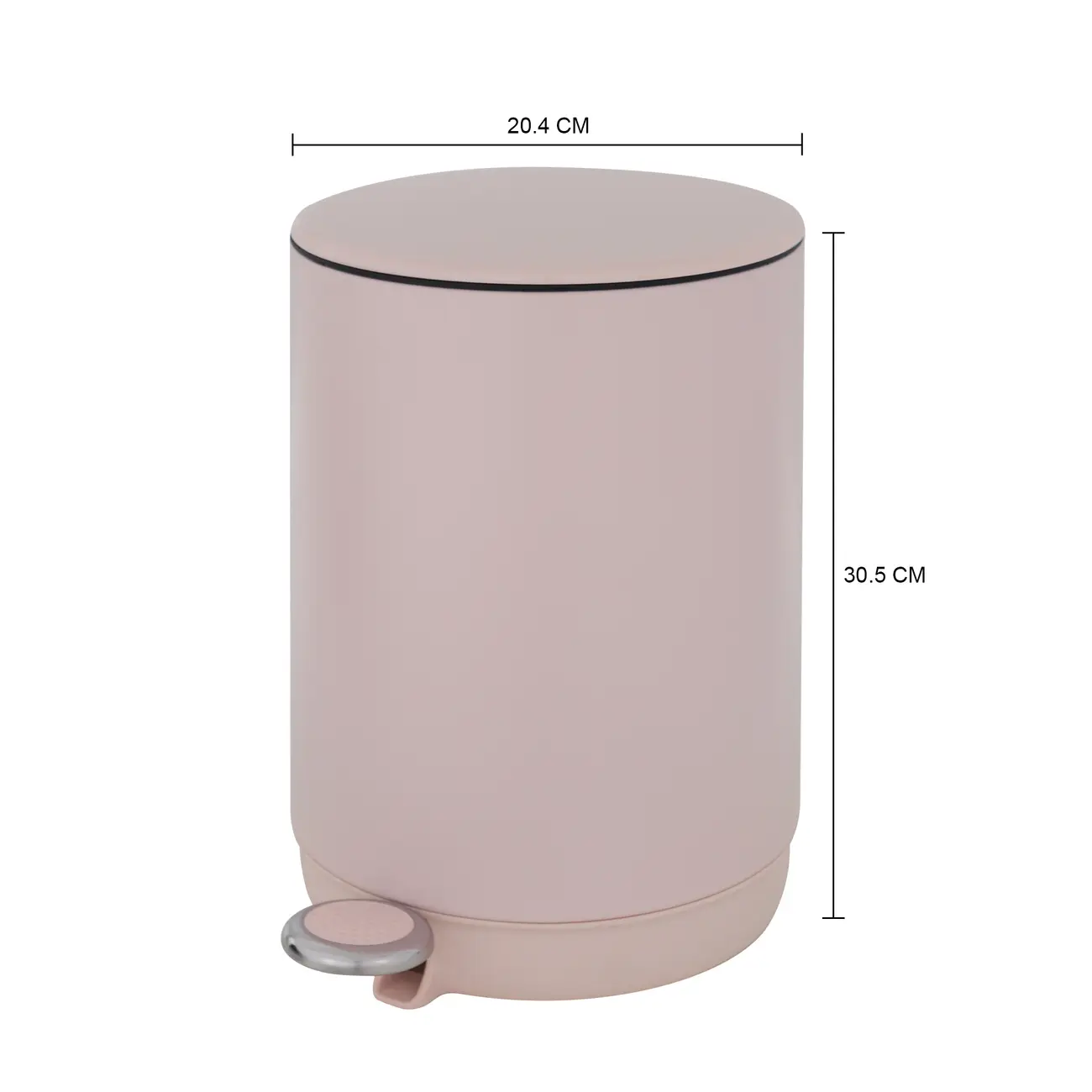 LIXEIRA COM PEDAL 5 L POUBELLE - QUARTZO ROSA - Foto 6