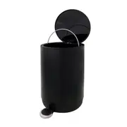 LIXEIRA COM PEDAL 5 L POUBELLE - PRETO - Foto 2