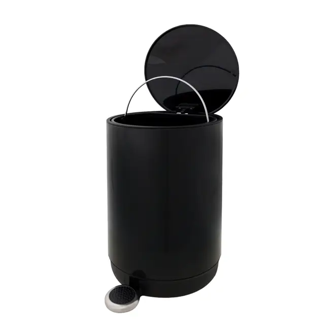 LIXEIRA COM PEDAL 5 L POUBELLE - PRETO - Foto 2