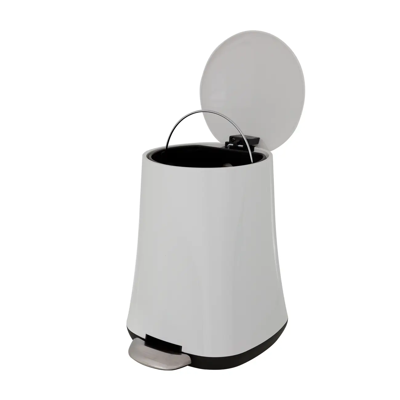 LIXEIRA COM PEDAL 5 L HUBBARD - BRANCO - Foto 2