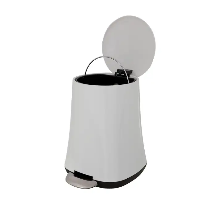 LIXEIRA COM PEDAL 5 L HUBBARD - BRANCO - Foto 2