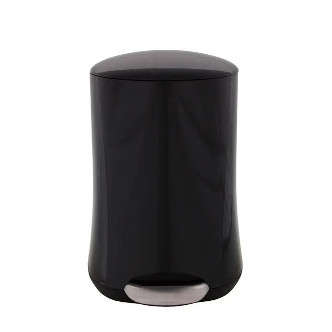 LIXEIRA COM PEDAL 5 L HUBBARD - PRETO - Foto 1