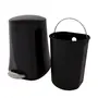 LIXEIRA COM PEDAL 5 L HUBBARD - PRETO - Foto 5