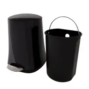 LIXEIRA COM PEDAL 5 L HUBBARD - PRETO - Foto 5