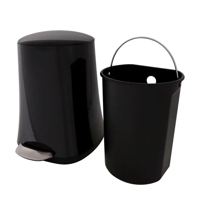 LIXEIRA COM PEDAL 5 L HUBBARD - PRETO - Foto 5