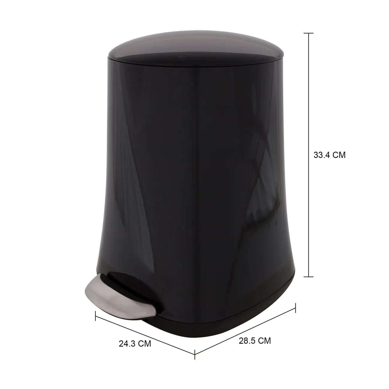 LIXEIRA COM PEDAL 5 L HUBBARD - PRETO - Foto 6