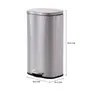 LIXEIRA COM PEDAL 30 L OHIO - INOX - Foto 6