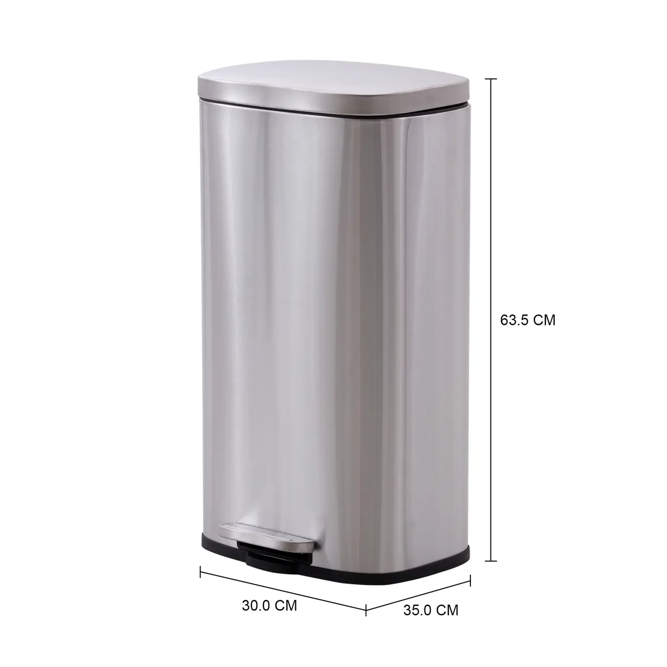 LIXEIRA COM PEDAL 30 L OHIO - INOX - Foto 6