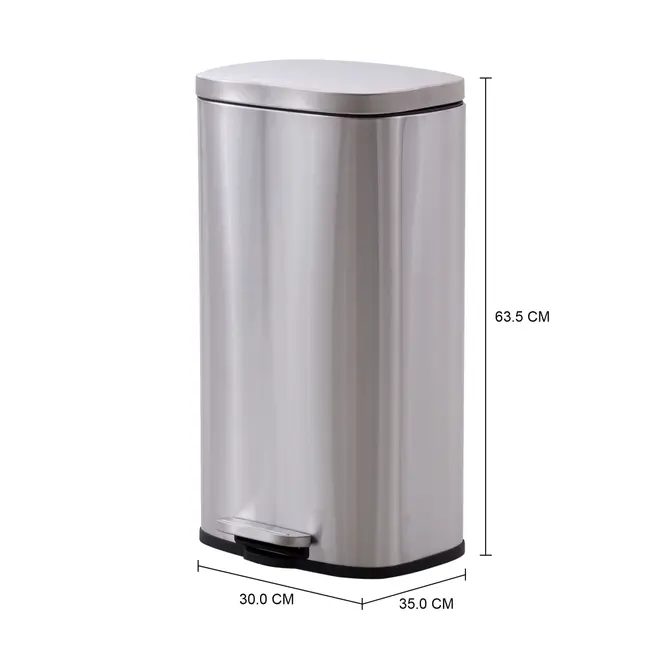 LIXEIRA COM PEDAL 30 L OHIO - INOX - Foto 6