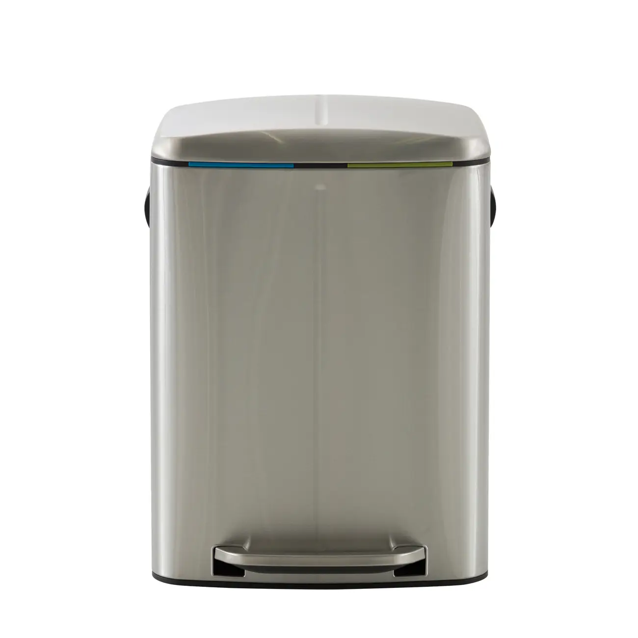 LIXEIRA DUPLA COM PEDAL 40 L BORÁS - INOX - Foto 1