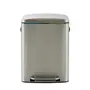 LIXEIRA DUPLA COM PEDAL 40 L BORÁS - INOX - Foto 1