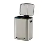 LIXEIRA DUPLA COM PEDAL 40 L BORÁS - INOX - Foto 2