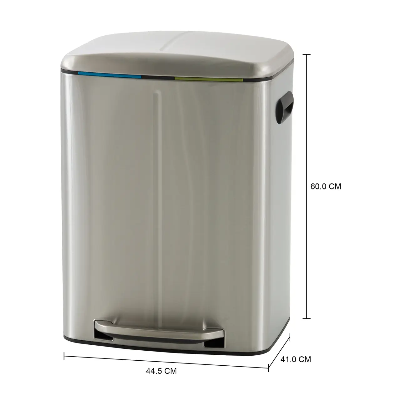 LIXEIRA DUPLA COM PEDAL 40 L BORÁS - INOX - Foto 6