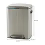 LIXEIRA DUPLA COM PEDAL 40 L BORÁS - INOX - Foto 6